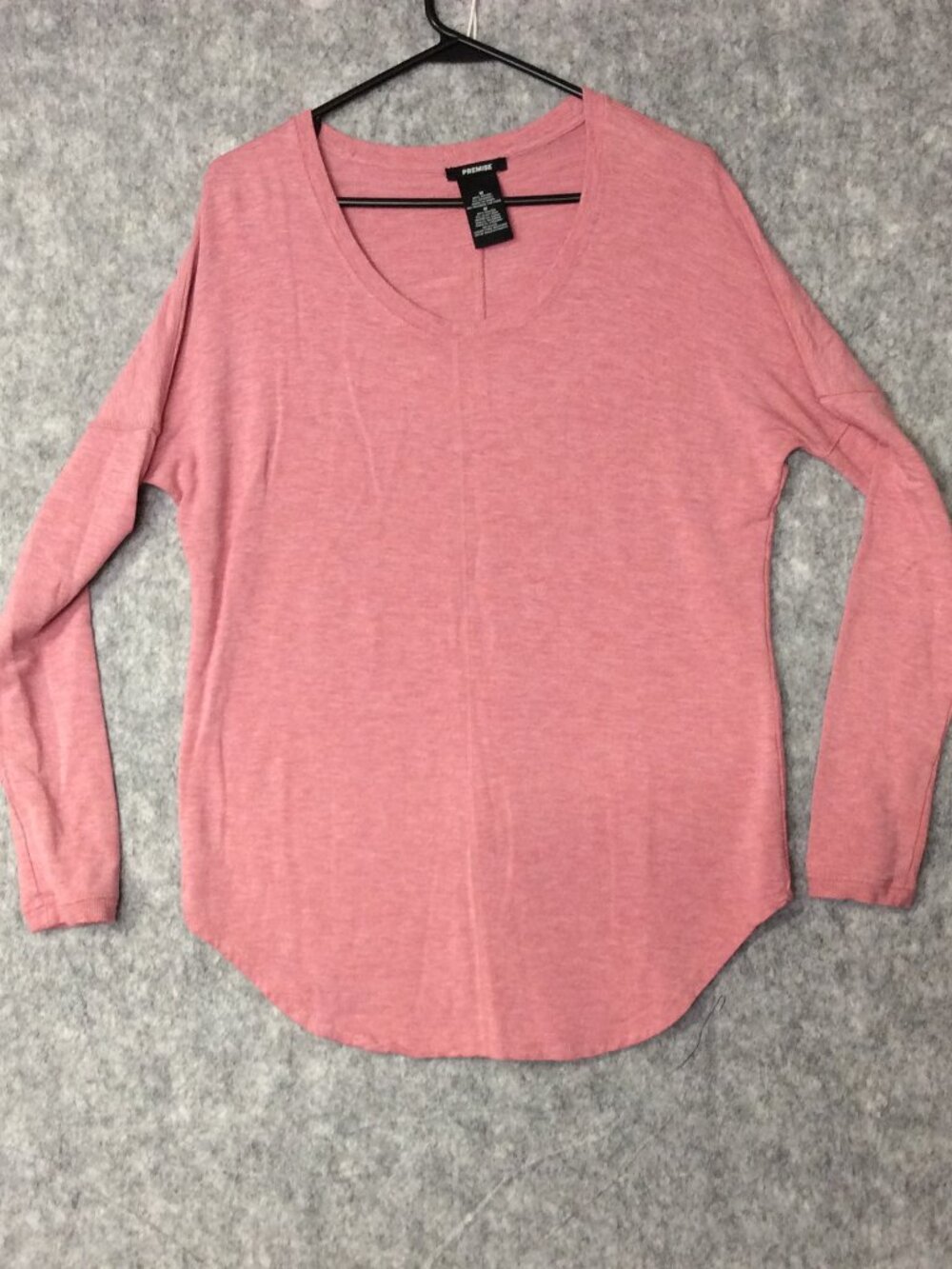 Premise Studio Woman Knit Tunic Pull Over Heathered Red Size M Thumb Hole